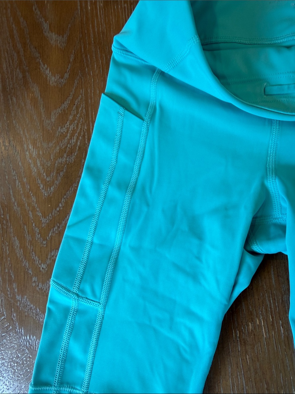 Athleta Bright Turquoise Mid-Rise Bike Shorts - Picture 7 of 8